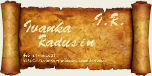 Ivanka Radusin vizit kartica